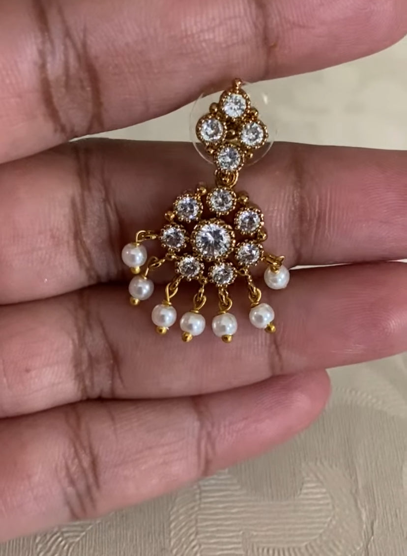 CZ Necklace With Earrings | Indian Jewelry In USA