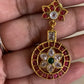 Kemp Bottu Mala Necklace With Earrings | Indian Traditional Necklace