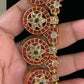 Kemp Bottu Mala Necklace With Earrings | Indian Traditional Necklace