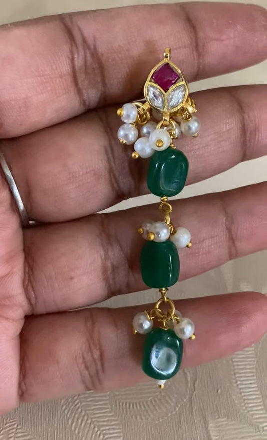 Kundan Beads & Pearls Necklace Set | Indian Necklace
