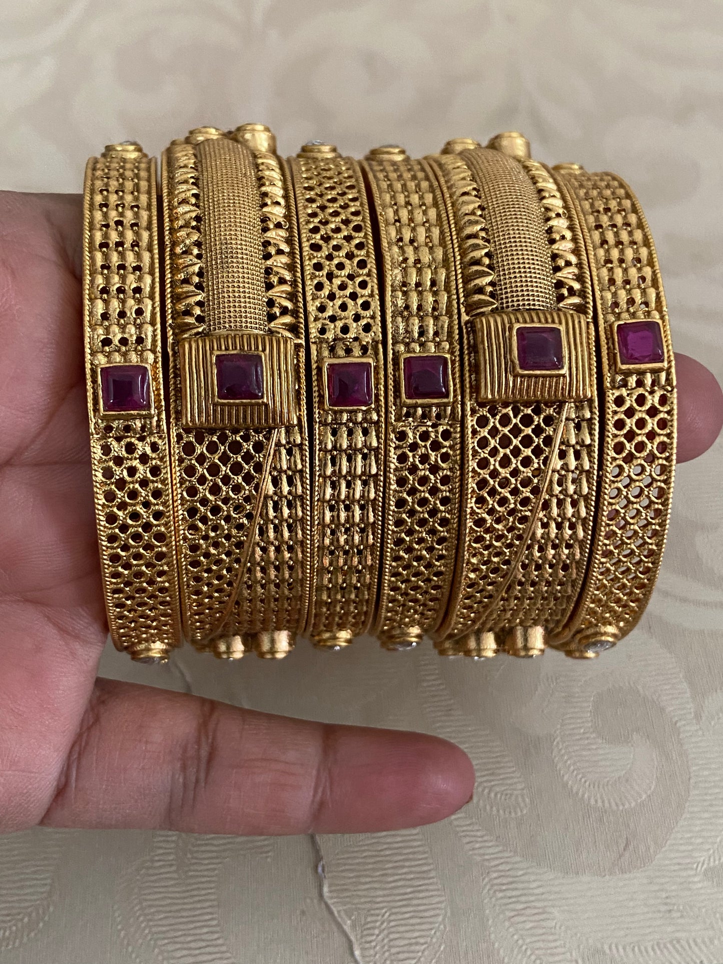 Antique Kundan Bangles | Indian Traditional Jewelry