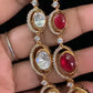 Victorian AD Polki Kundan Necklace Eith Earrings | Indian Jewelry In USA | Gift Idea