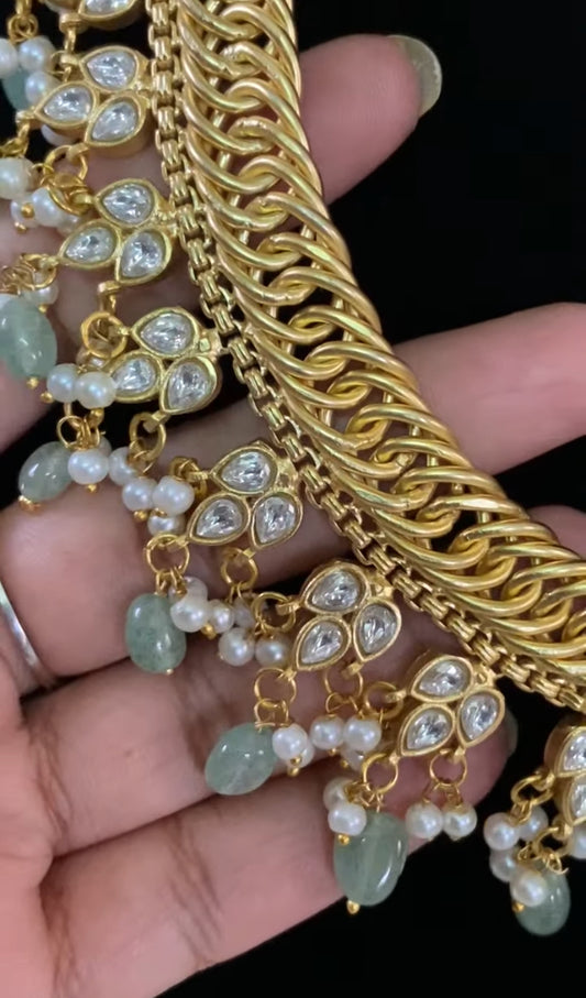 Jadau Kundan Jalebi Necklace| Traditional Necklace