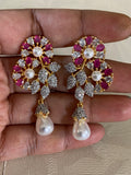 CZ Moti Earrings | Indian Earrings
