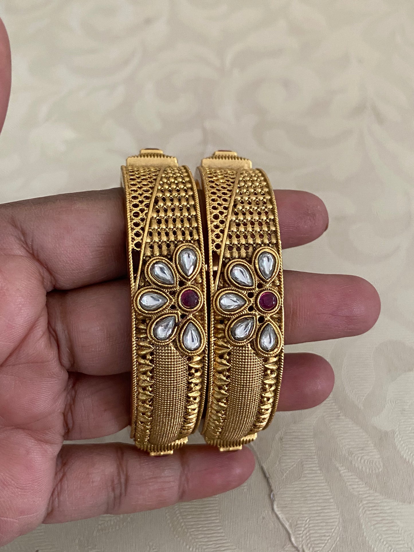 Antique Kundan Bangles | Indian Traditional Jewelry