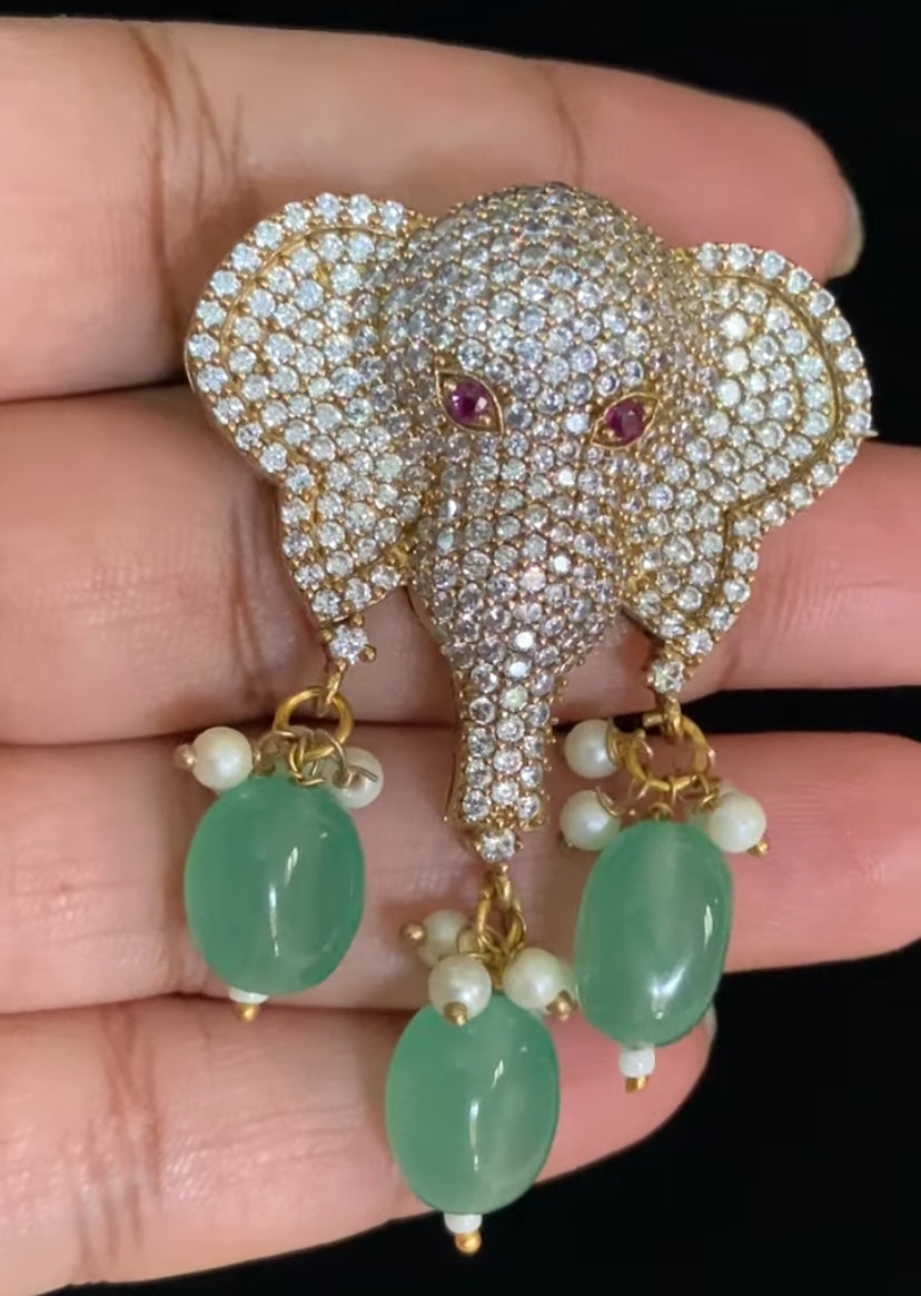 AD Elephant Brooch Pin |  Indian Jewelry | Gift Idea