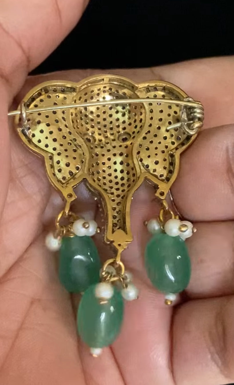 AD Elephant Brooch Pin |  Indian Jewelry | Gift Idea