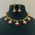 Natural stones Fusion Necklace with Earrings | Indian Designer Necklace