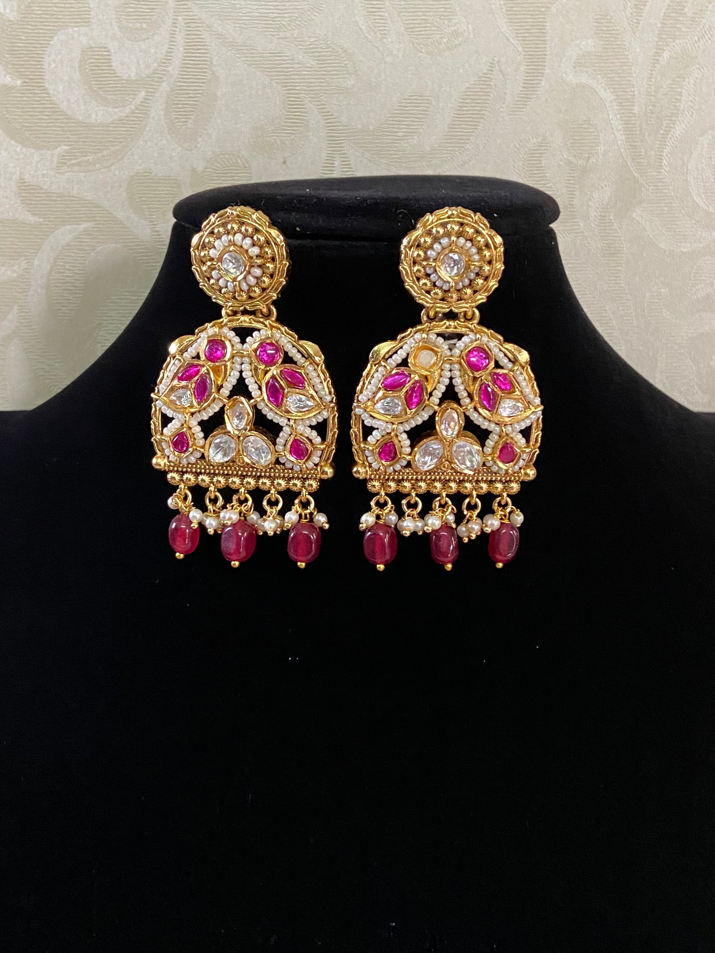 Polki Kundan Earrings | Indian Earrings In USA