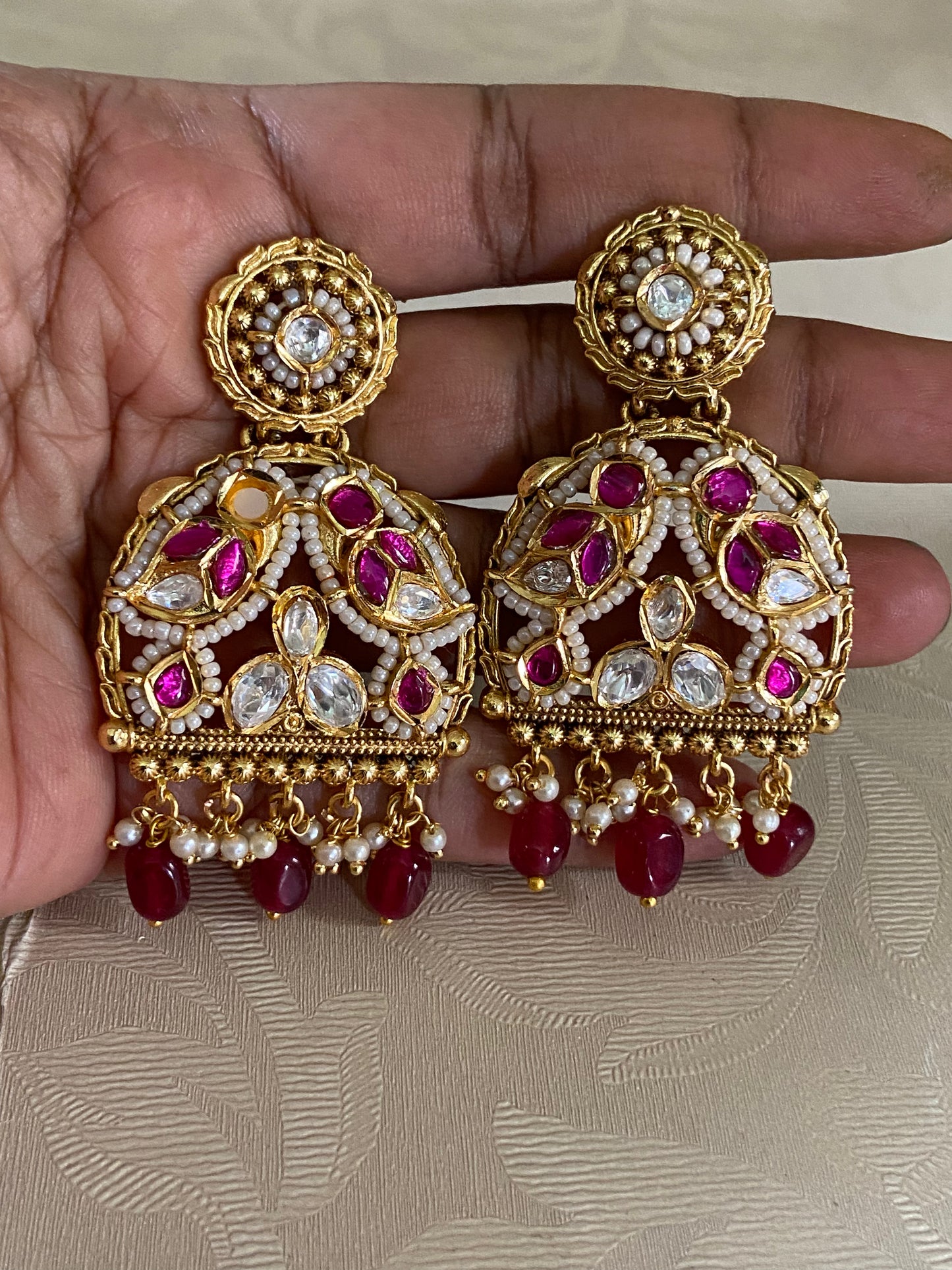 Polki Kundan Earrings | Indian Earrings In USA