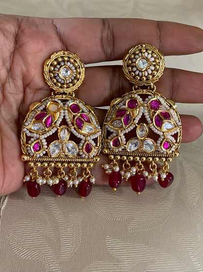 Polki Kundan Earrings | Indian Earrings In USA