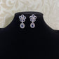 AD Rhodium Earrings  | Classic Indian Earrings