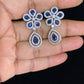 AD Rhodium Earrings  | Classic Indian Earrings