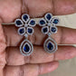 AD Rhodium Earrings  | Classic Indian Earrings