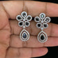 AD Rhodium Earrings  | Classic Indian Earrings