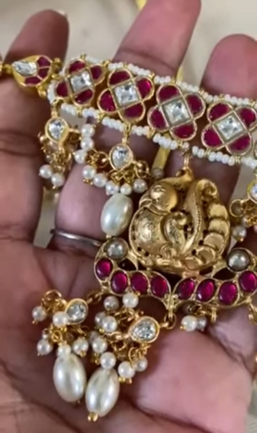 Jadau Kundan Pearl Choker Set | Indian Jewelry In USA