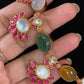 Natural stones Fusion Necklace with Earrings | Indian Designer Necklace