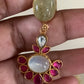 Natural stones Fusion Necklace with Earrings | Indian Designer Necklace
