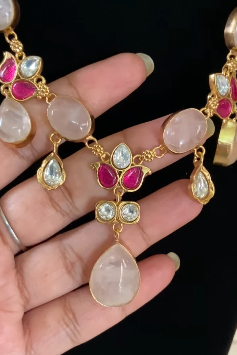 Natural stones Fusion Necklace | Indian Necklace