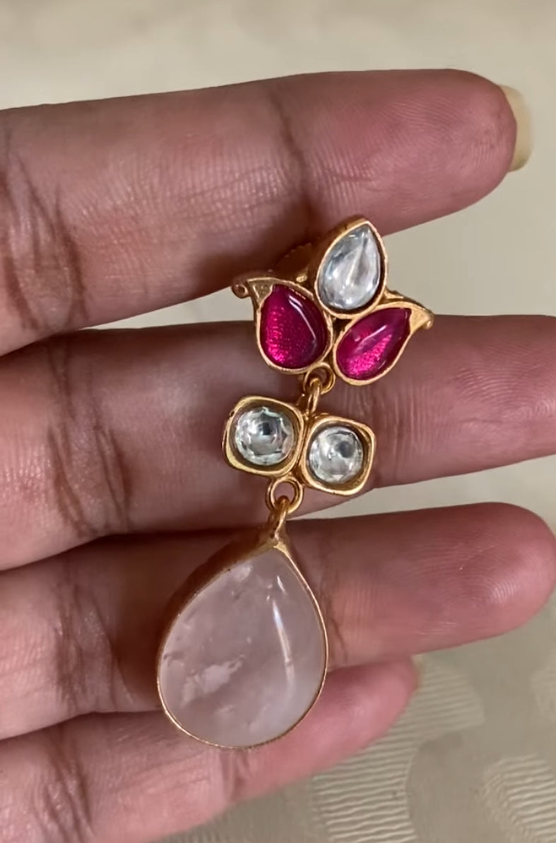 Natural stones Fusion Necklace | Indian Necklace