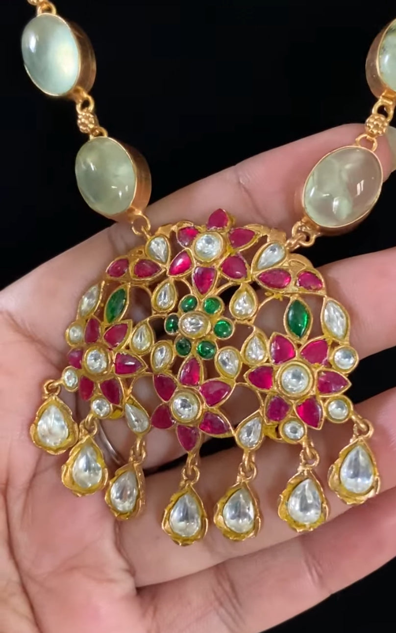 Natural stones Fusion Necklace | Indian Necklace | Gift idea