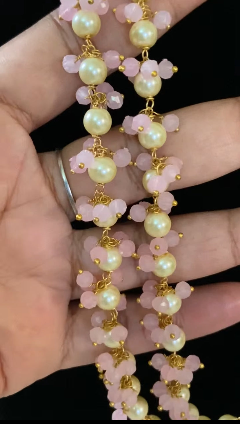 Beads with Pearls Long Necklace & Earrings | Indian Jewelry In USA