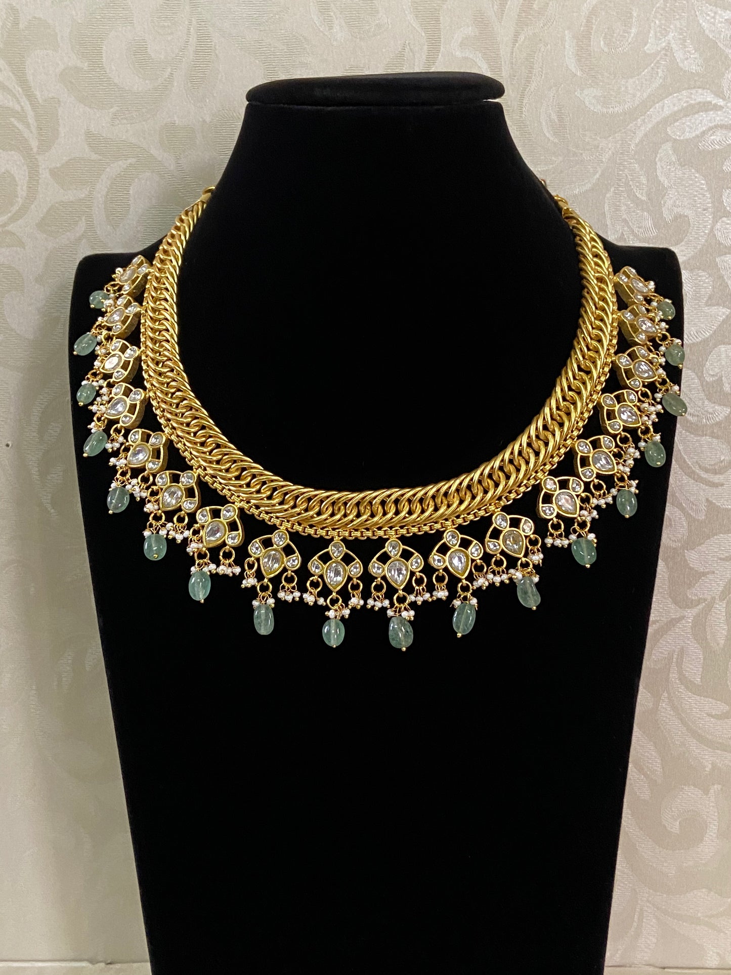 Jadau Kundan Jilebi Necklace |Indian traditional jewelry