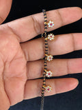 AD Flower Drops Blackbeads Bracelet | Indian Bracelet