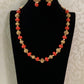 Coral & Gold Beads  Necklace | Indian jewelry in USA