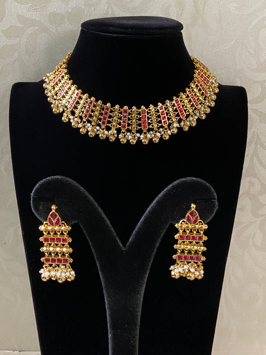 Antique Kundan Choker Set | Traditional Indian Jewelry