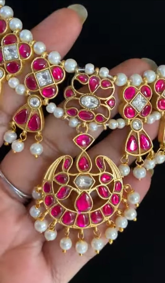 Jadau Kundan & Pearl Necklace | Indian Traditional Necklace