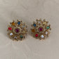 Beautiful CZ Navarathna Studs | Indian Traditional Jewelry