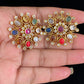 Beautiful CZ Navarathna Studs | Indian Traditional Jewelry
