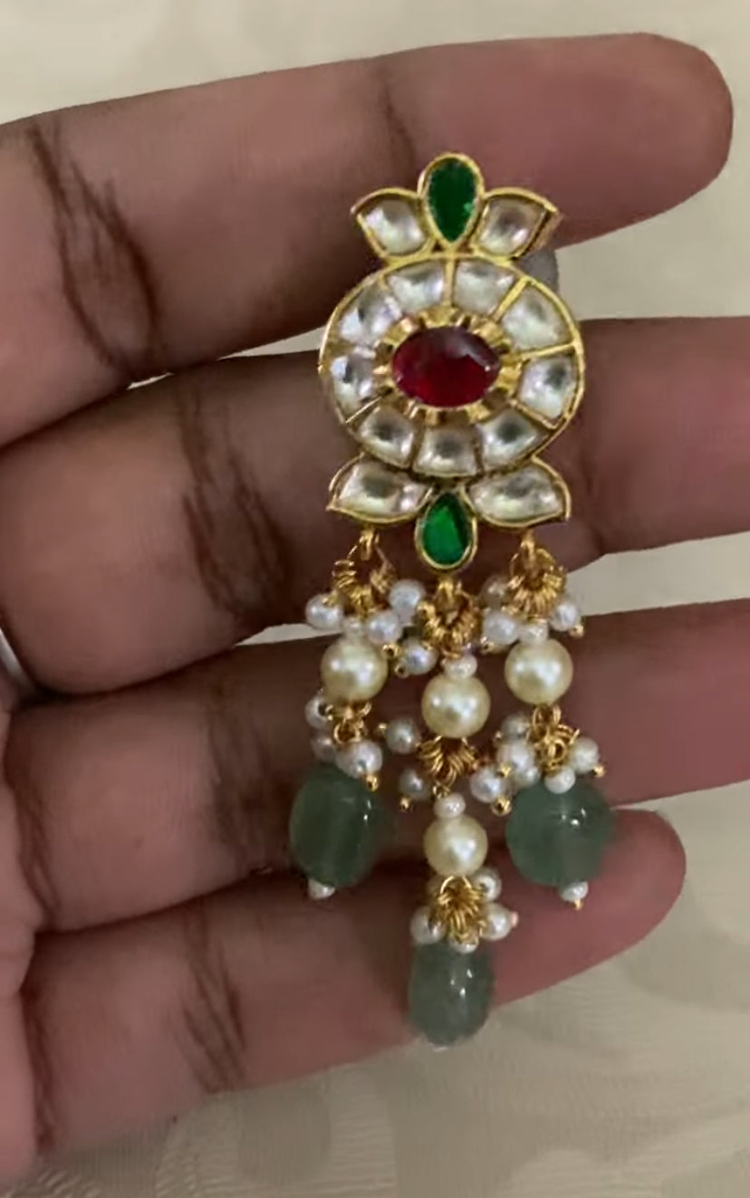 Ahmadabadi Kundan Necklace | Jadau Kundan Necklace Set  | Traditional Bridal Necklace