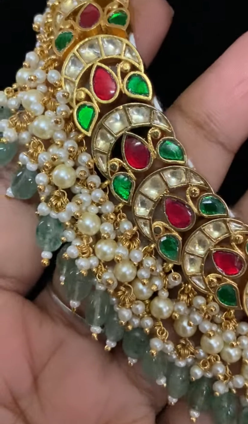 Ahmadabadi Kundan Necklace | Jadau Kundan Necklace Set  | Traditional Bridal Necklace