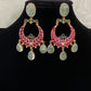 Jadau Fusion Kundan Chandbalis| Indian Earrings