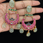 Jadau Fusion Kundan Chandbalis| Indian Earrings