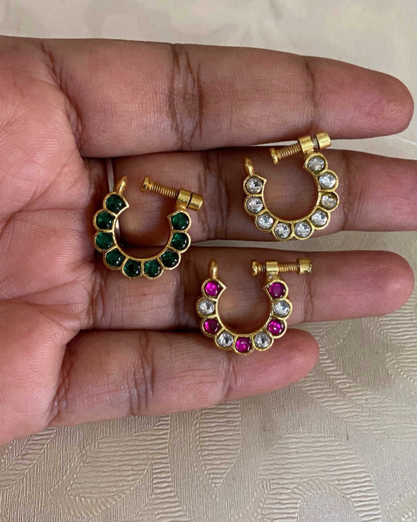 AD Nose Ring | Indian jewelry | Bridal jewelry