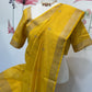 Banaras Yellow Fancy Saree | Indian Light Weight Saree | Gift Saree