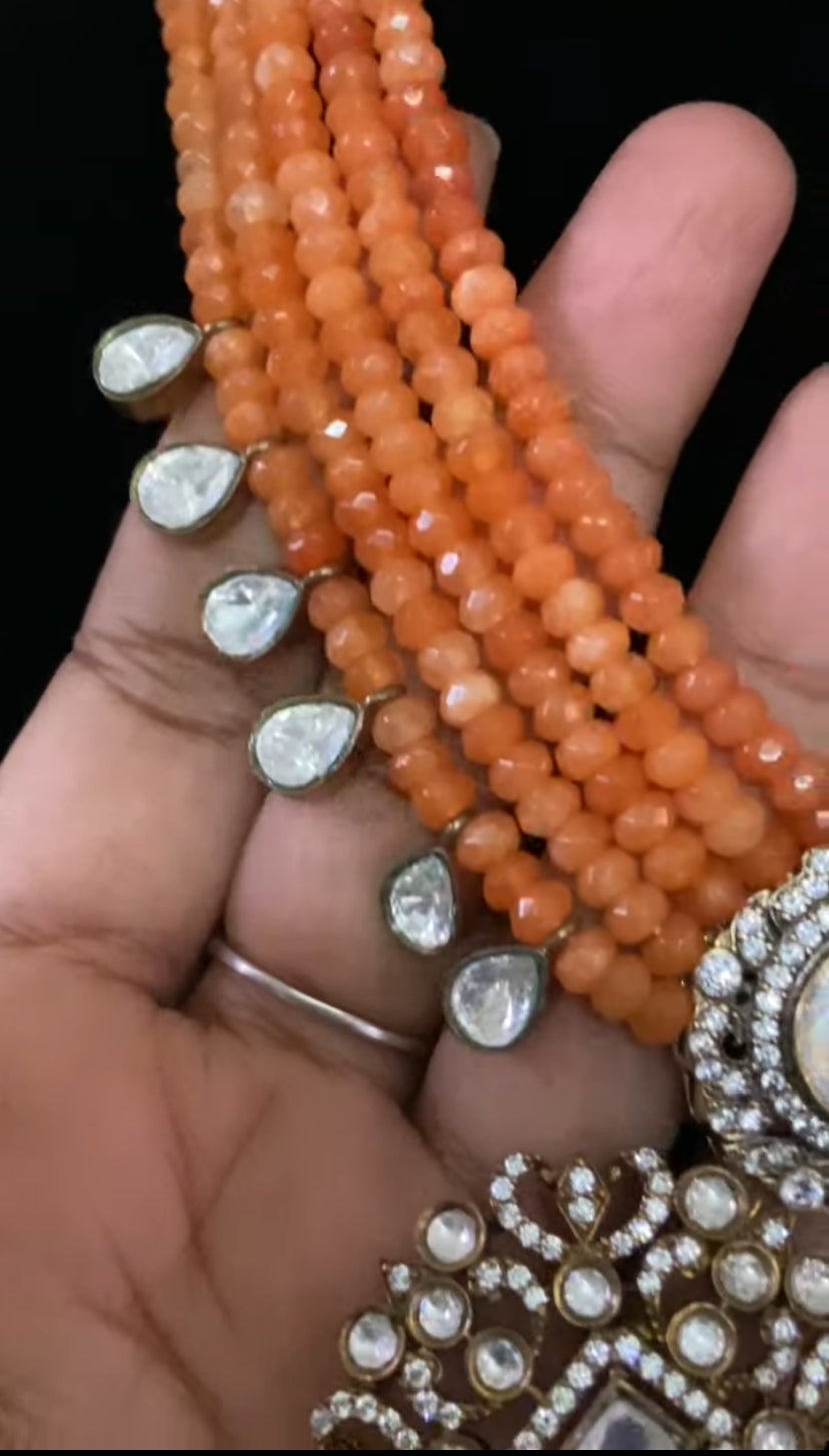 AD Victorian Polki Beads Choker | Exclusive Necklace
