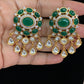 Moissanite Tear Drop Kundan Earrings