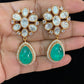 Moissanite Doublet Drop Earrings | Indian jewelry in USA