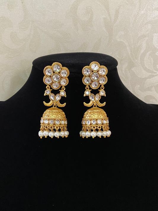 Kundan Jumki Earrings | Indian Jumki