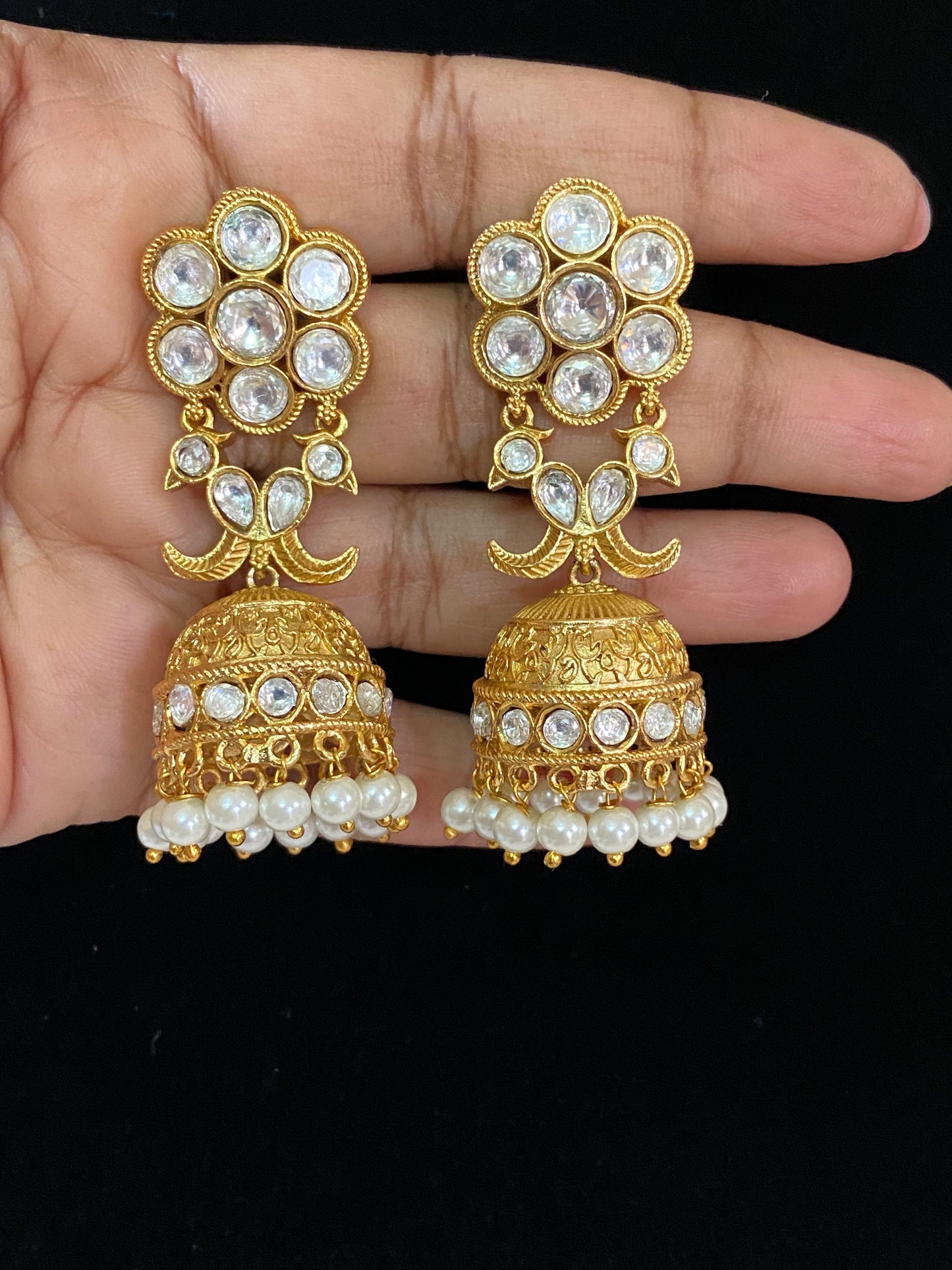 Kundan Jumki Earrings | Indian Jumki