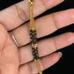 Long Antique Mangalasutra With Earrings | Traditional Black Bead Necklace