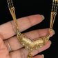 Long Antique Mangalasutra With Earrings | Traditional Black Bead Necklace