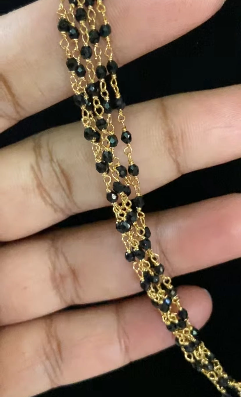 Antique Nakshi Ball Mangalasutra With Jumkis |  Black Beads Necklace