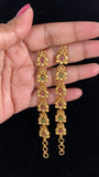 Antique Ruby Green Matilu |  Indian Ear Chains