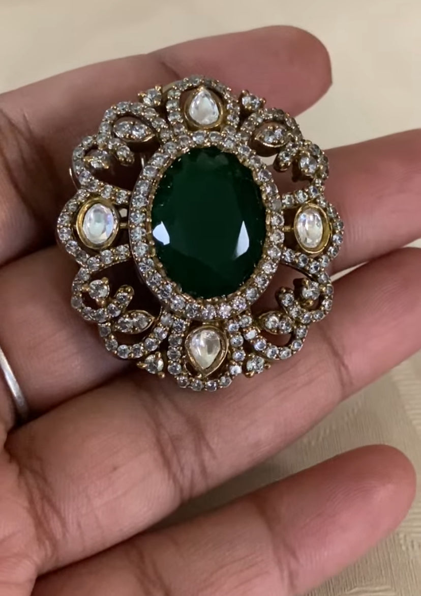 Victorian Pendant Beads Necklace With Studs | Indian Jewelry in USA