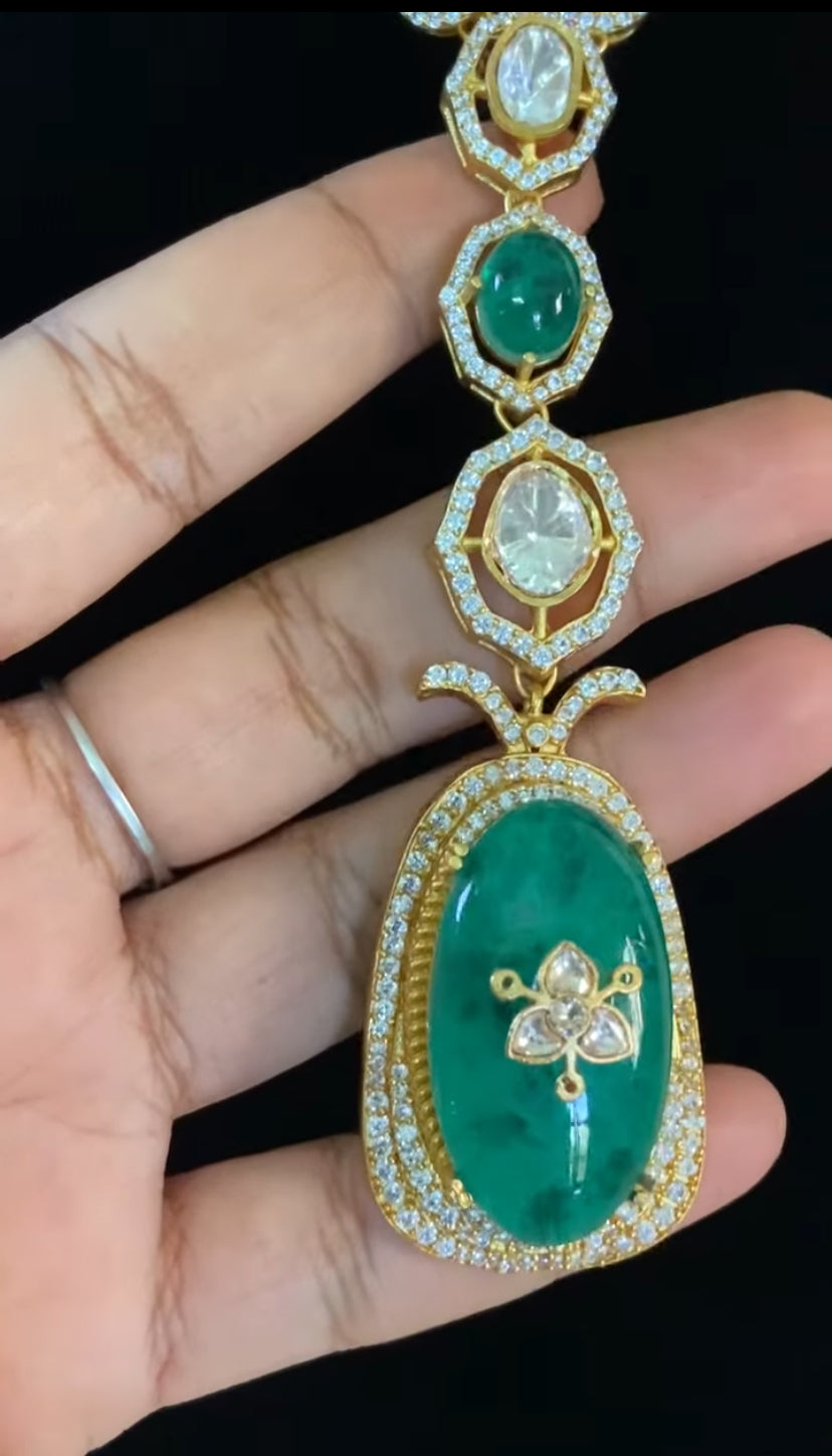 Polki Doublet Kundan Necklace Set | Indian Jewelry